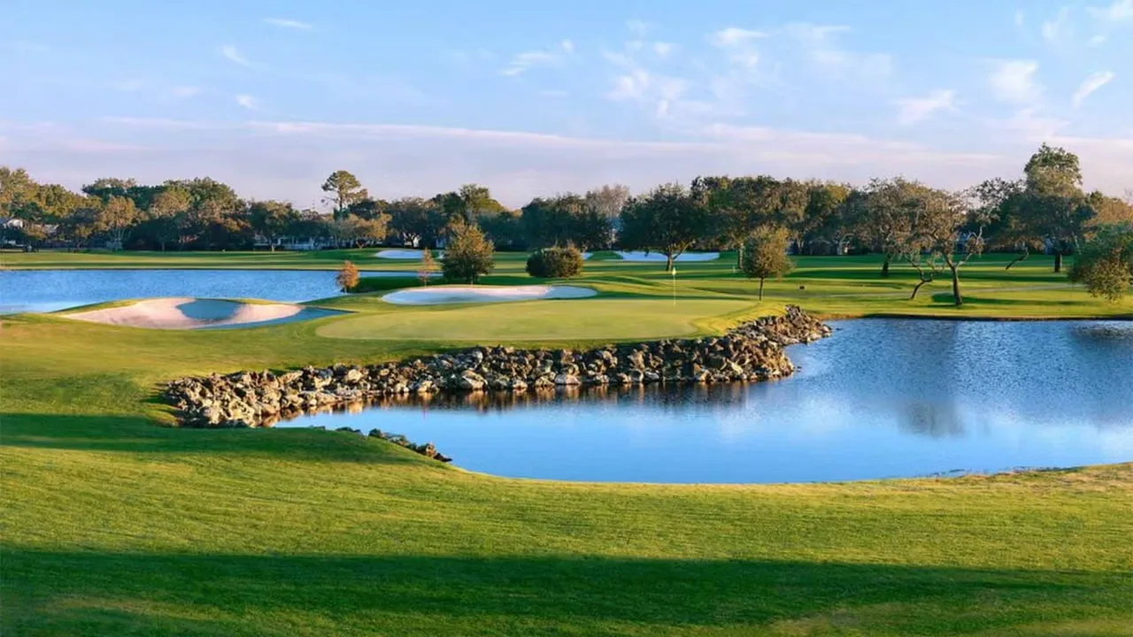 Lush green fairways at Bay Hill golf course Orlando Florida
