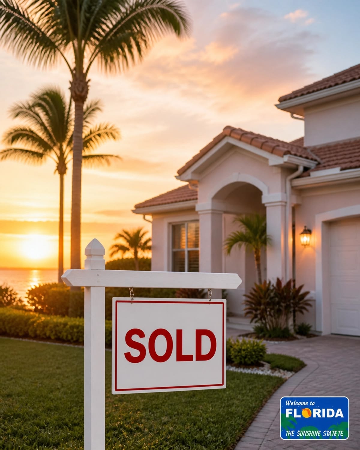 Sold home at sunset Florida real estate