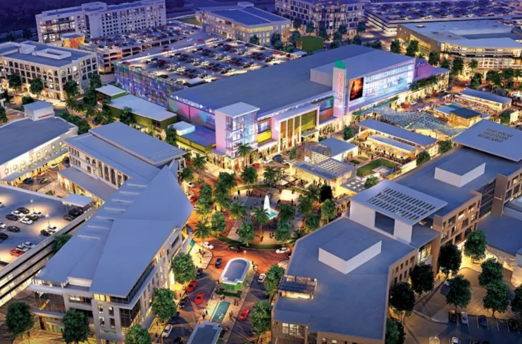 Lake Nona Town Center modern shops and restaurants in Southeast Orlando Florida